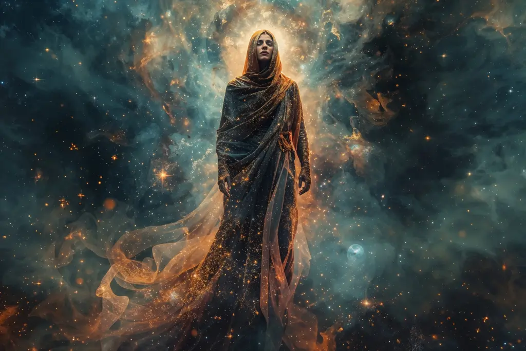 Sternenweberin von Gerhard – Cosmic Fantasy Art als Canvas-Druck | Canvarisma 1 Sternenweberin